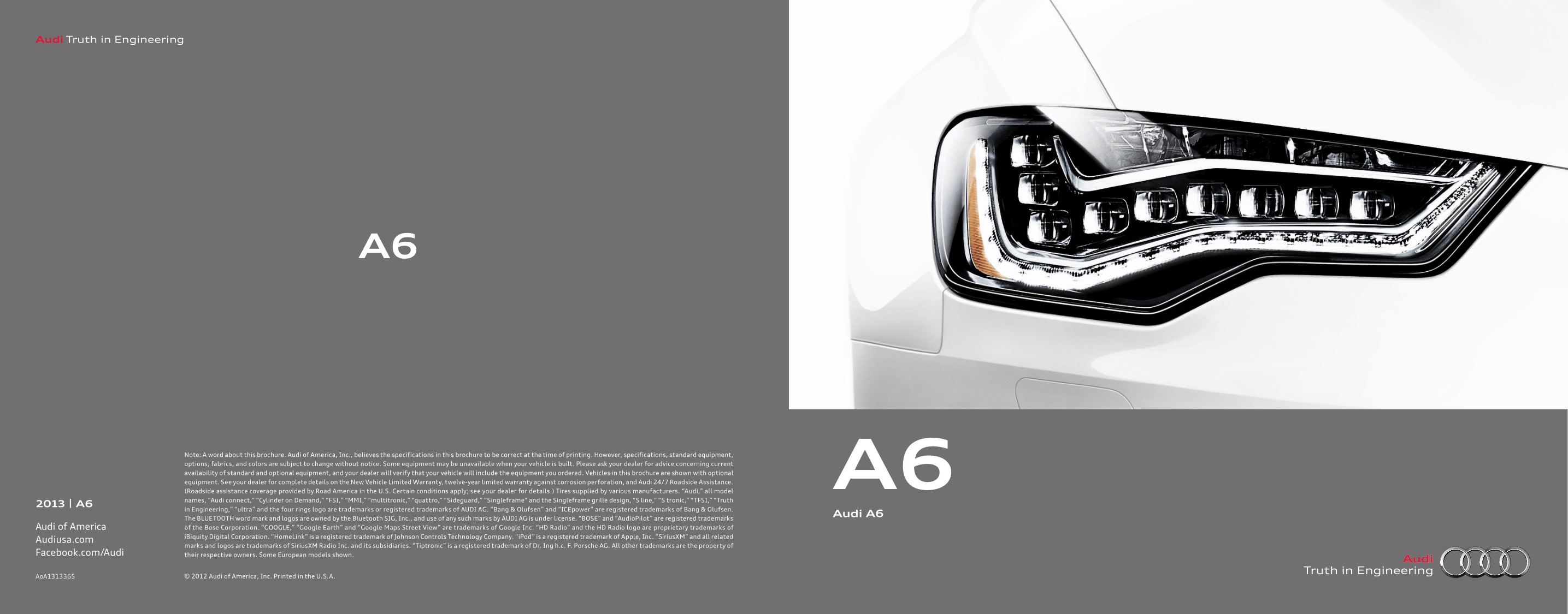 2013 Audi A6 Brochure Page 2